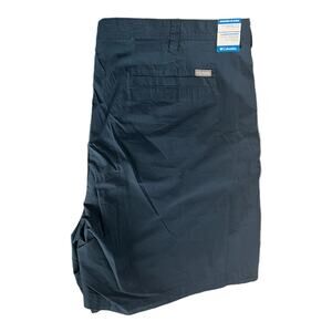 BIG & TALL COLUMBIA Washed Out Blue Chino Flat Front Shorts Size 52 x 10